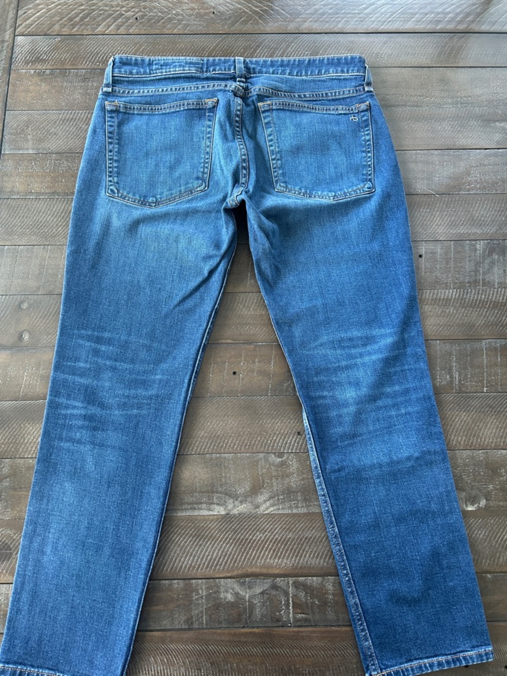 rag & bone Straight Leg Jeans in Medium Blue Wash, 29 Medium - Picture 5 of 13